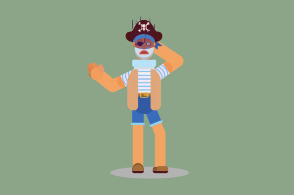 A Character a Confused Pirate: Graphics and Illustrations for Halloween Marketing