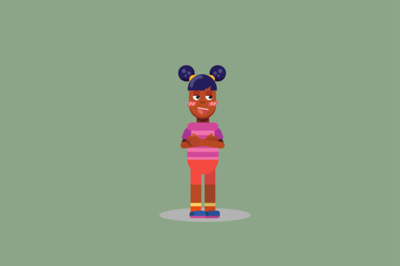 A Character of a Little Girl Graphics and Illustrations