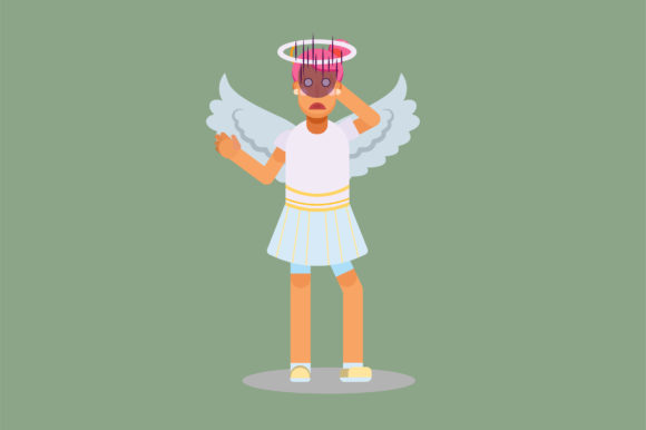 A Confused Angel - Halloween Graphics