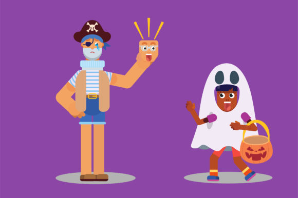 A Gloomy Pirate and His Happy Friend Graphics
