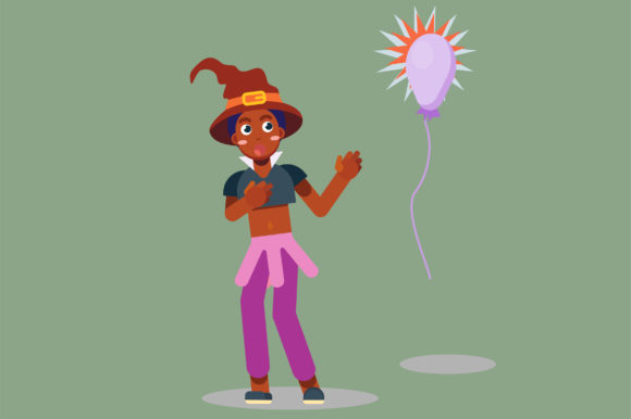 A Shocked Witch - Halloween Graphics