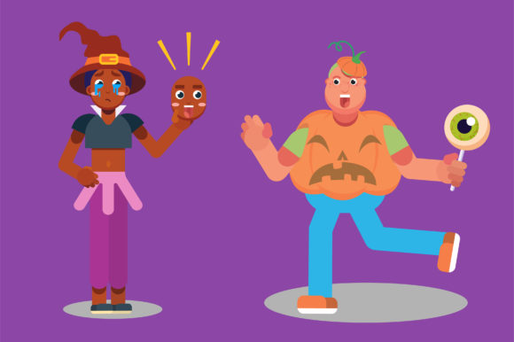 A Witch and a Boy - Halloween: Graphics & Illustrations Review