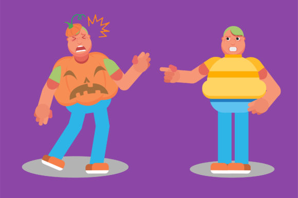 Angry Twin – Halloween Theme Graphics for Illustrations