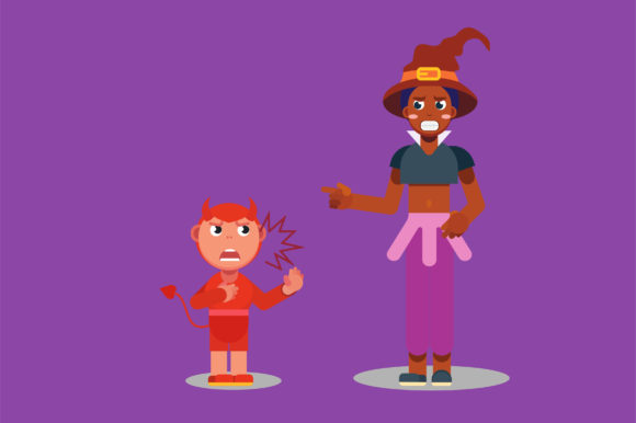 Cartoon Set of Halloween Characters: Graphics and Illustrations for Creative Publishing