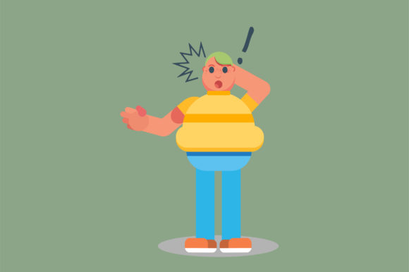 Character - a Shocked Boy Graphics and Illustrations