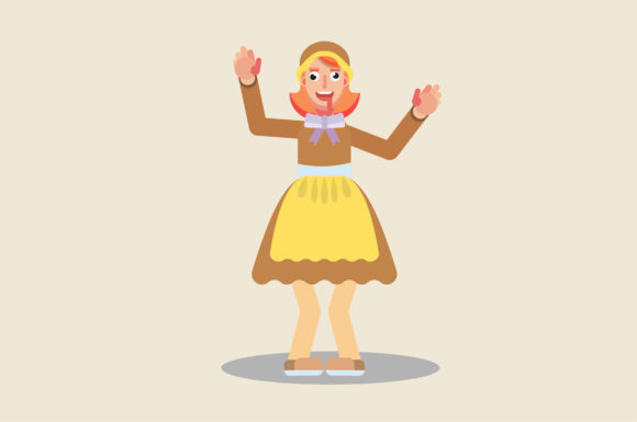 Characters – Girl with Funny Face Graphics for Branding
