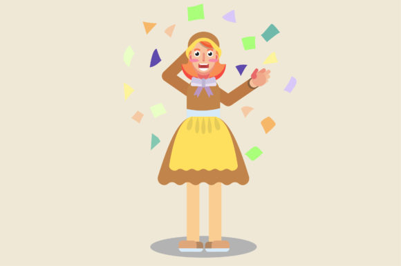 Characters of a Farm Girl - Thanksgiving Illustrations