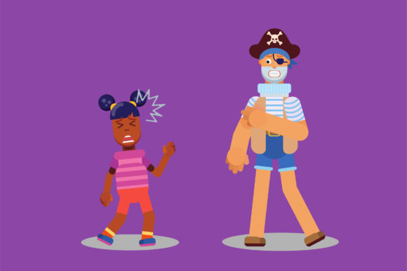 Characters of a Pirate and a Poor Kid Graphics