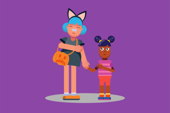 Characters of Friend Help Each Other: Graphics & Illustrations