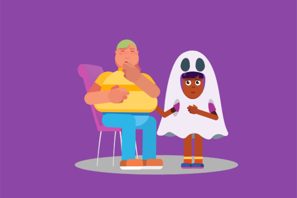 Characters of Sad Boy – Halloween Graphics & Illustrations
