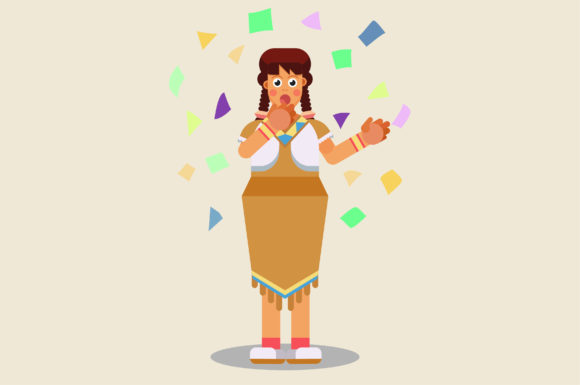 Characters of Surprised Indian Girl: Graphics & Illustrations Review