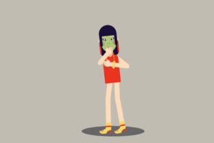 Characters Sad Chinese Vector: Graphics & Illustrations for Branding