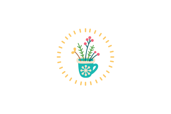 Christmas Decoration Flower Sticker Svg Graphics