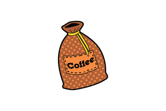 Coffee Bag Icon Sticker Svg Graphics
