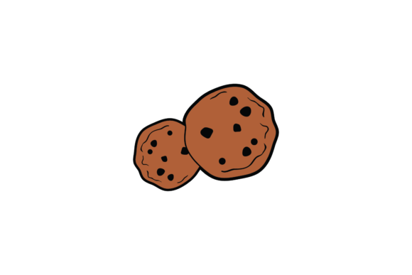 Coffee Cookies Icon Sticker Svg Graphics