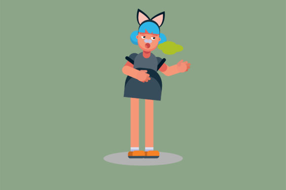 Halloween Characters Feeling Unwell Graphics