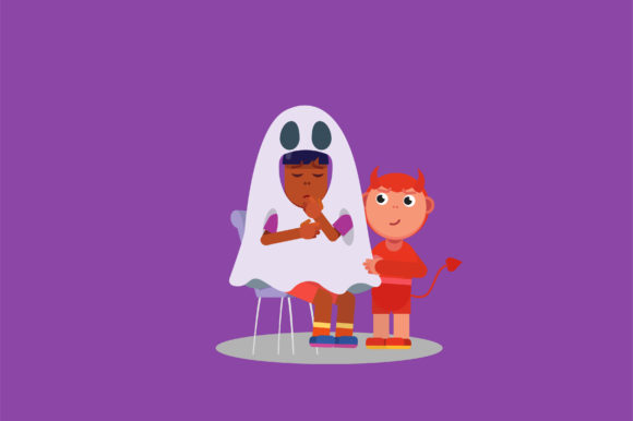 Sad Ghost and Good Little Devil Graphics