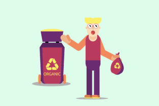 Throw Garbage in Its Place Vector Graphics and Illustrations